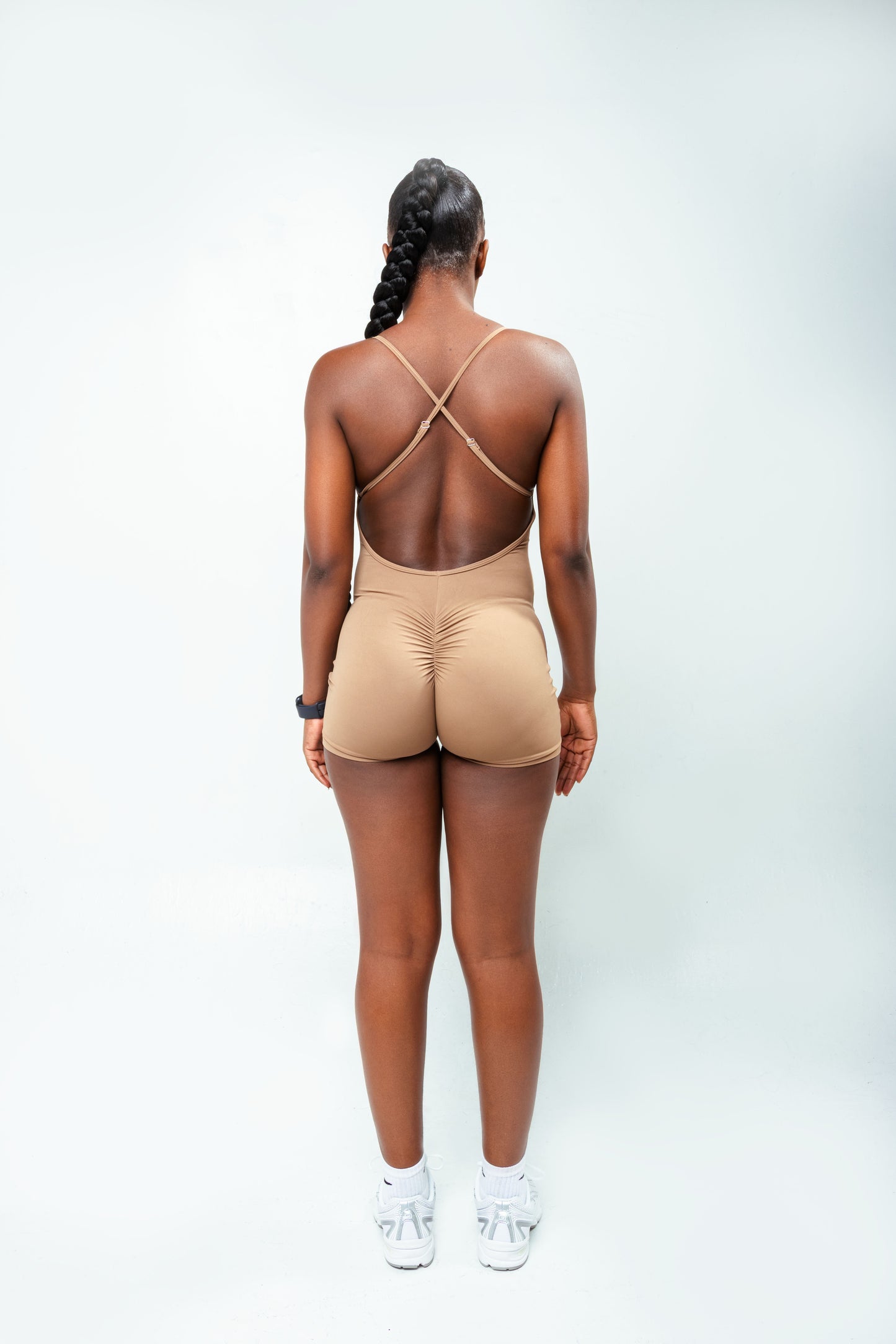 CocoaSculpt Jumpsuit (Brown One-Piece Set)
